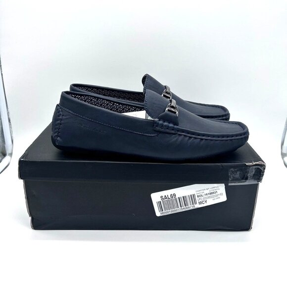 Aston Marc Shoes Men's Size 8M Charter Bit Loafers Navy Open Box - Picture 4 of 8